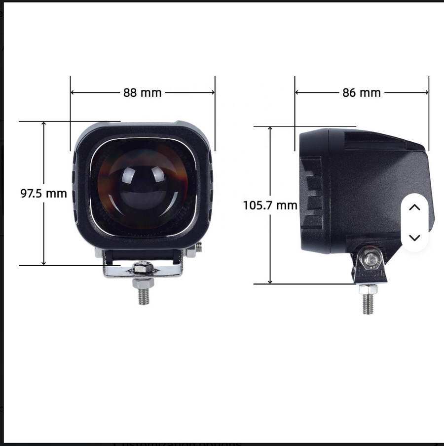 Blue Arrow Forklift Safety Light - 10W, 10-80V DC, IP6K9K, EMC / ECE R10